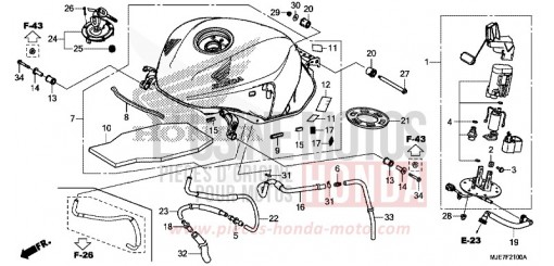 RESERVOIR A CARBURANT CBR650FAJ de 2018